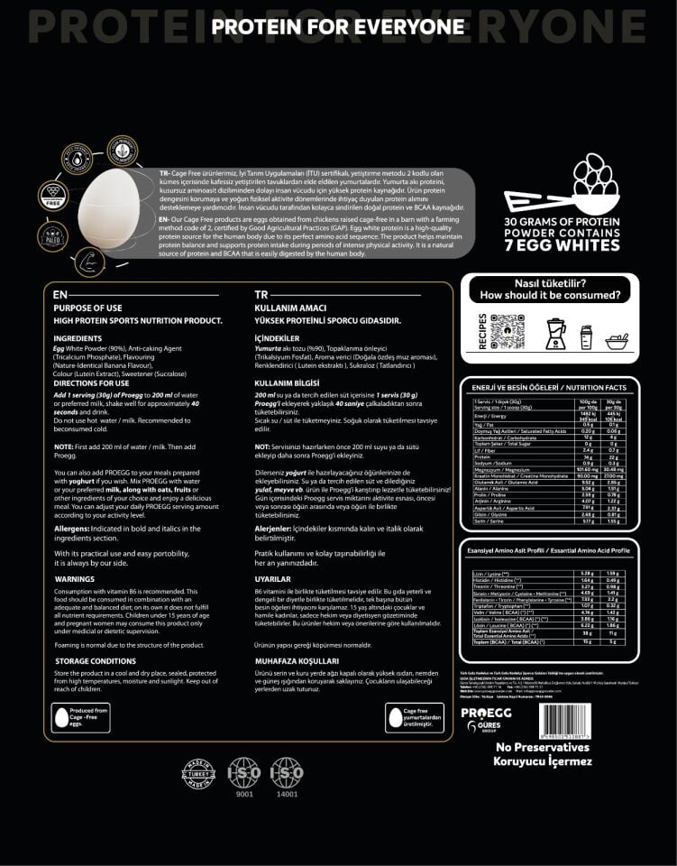 Proegg  Yumurta Akı Proteini ( Muz Aromalı)