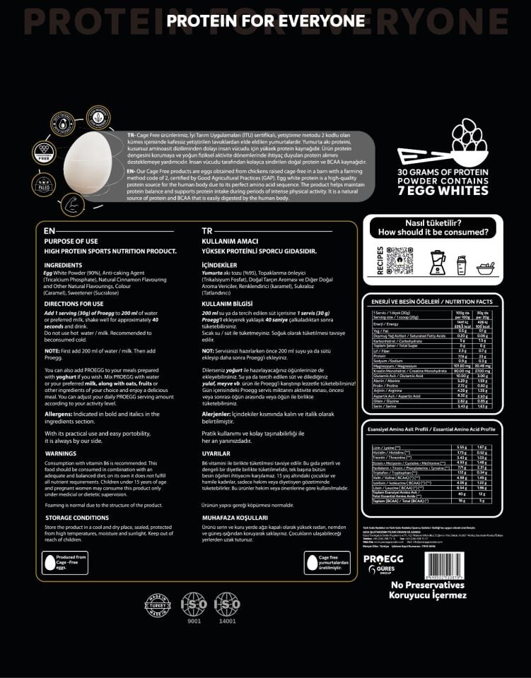 Proegg Yumurta Akı Proteini (Karamel Bisküvi Aromalı)